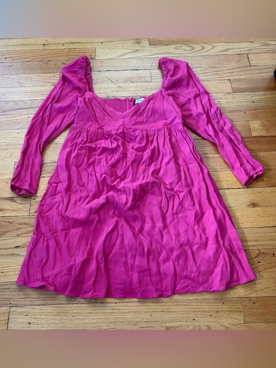 Aritzia Dresses & Skirts - Aritzia Sunday Best Pink Mini Dress Puff Sleeve Smocked Back Size M